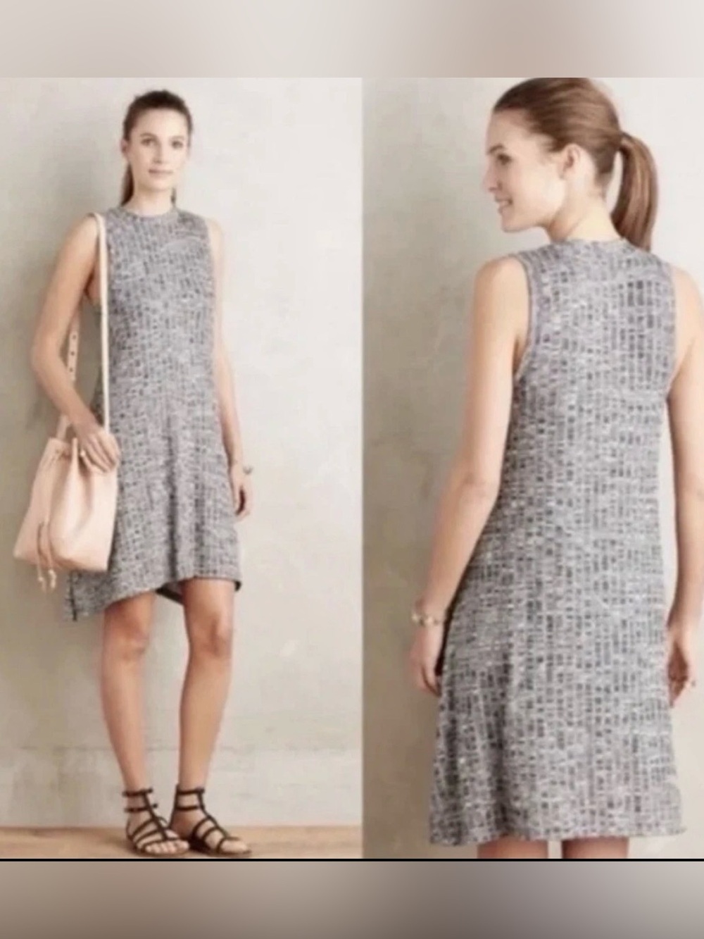 Maeve Anthropologie Womens Sleeveless Shift Dress Lined Size M Rayon Casual Knit